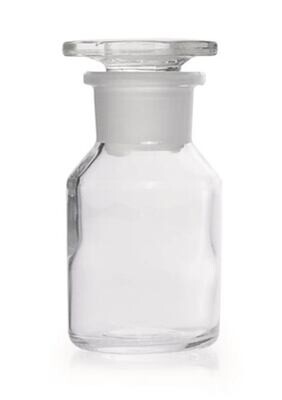 Botella de boca ancha con junta de vidrio esmerilado Vidrio transparente, 50 ml, 10 Unidad(es)