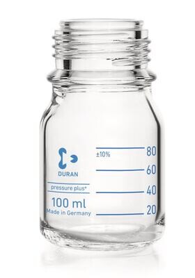 Flacon à vis DURAN® pression plus Verre transparent, 100 ml, 1 pièce
