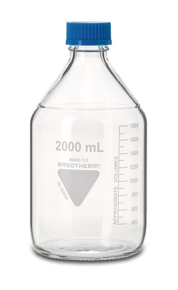 Screw top bottle RASOTHERM® clear glass, 2000 ml, 10 Piece(s)