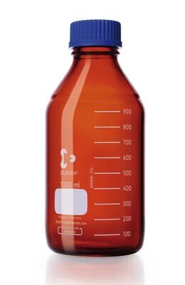 Screw top bottle DURAN® brown glass Without pouring ring and screw cap, 1 Piece
