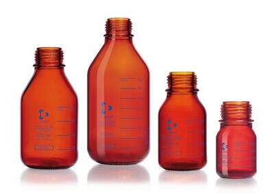 Screw top bottle DURAN® pressure plus Brown glass, 500 ml, 1 Piece