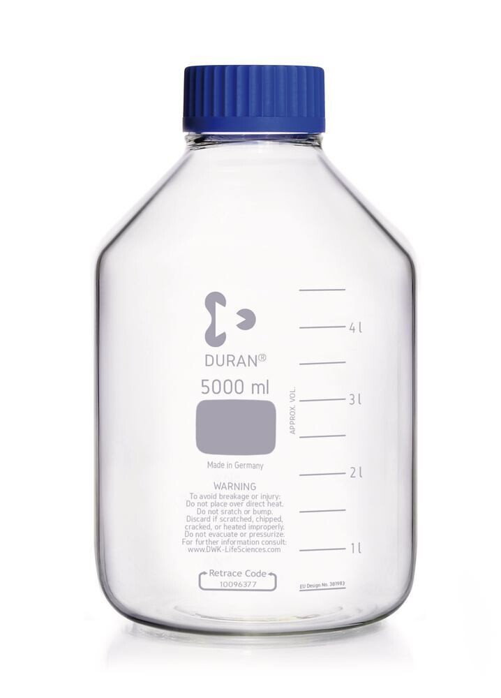 Wide mouth bottle DURAN® GLS 80 Clear glass, 5000 ml, 1 Piece