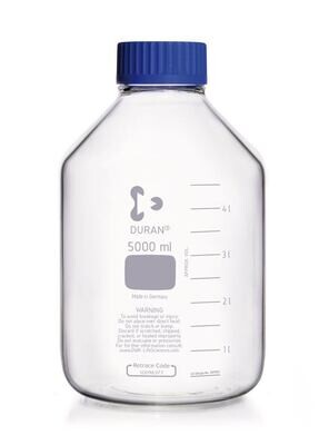Botella de boca ancha DURAN® GLS 80 Vidrio transparente, 5000 ml, 1 Pieza