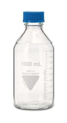 Screw top bottle RASOTHERM® clear glass, 1000 ml, 10 Piece(s)