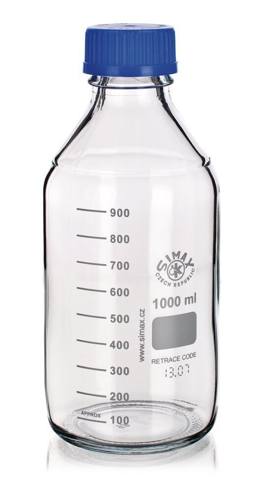 Flacon à vis ROTILABO® verre transparent, 50 ml, GL 32, 10 Pièce(s)