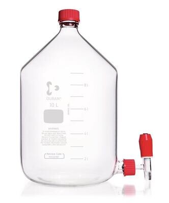Settling bottle DURAN® with tap with GL 45 thread, 10000 ml, 1 Piece
