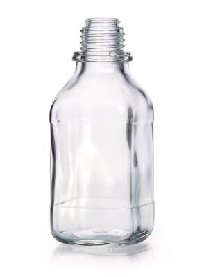 Bottiglia a bocca stretta quadrata in vetro trasparente, 250 ml, 32, forma alta, 10 Pezzo(i)
