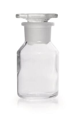 Weithals-Standflasche, m. NS-Glasstopfen, Kalk-Soda-Glas, klar, 500 ml, 1 Stück