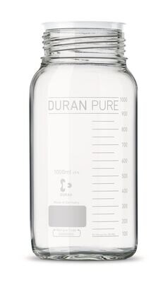 Wide mouth screw top bottle DURAN® PURE GLS 80® Clear glass, 1000 ml, 10 Piece(s)