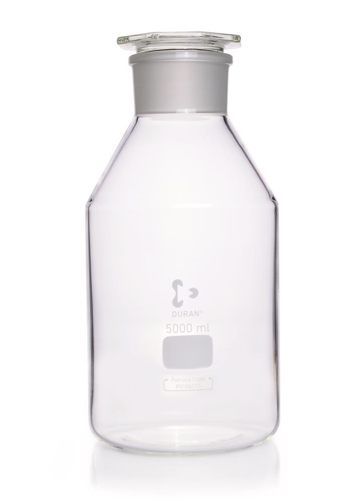 Wide mouth bottle DURAN® with ground glass joint Clear glass, 5000 ml, 1 Piece