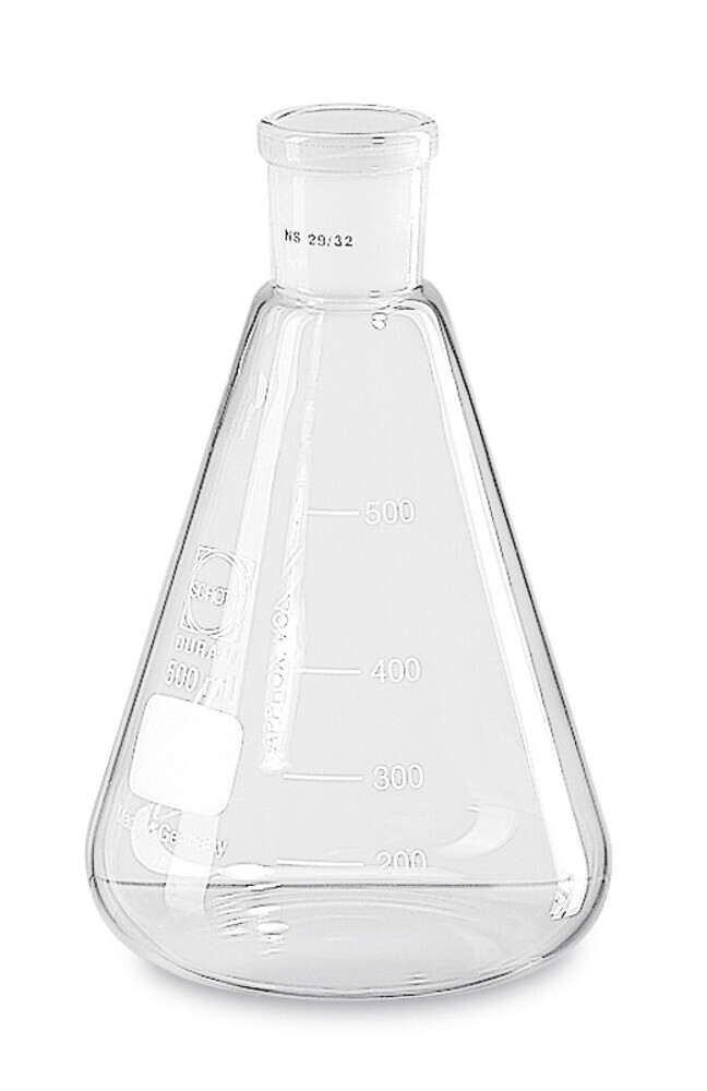 Matracci Erlenmeyer con giunto in vetro smerigliato, 25 ml, 14/23, 10 Pezzo(i)