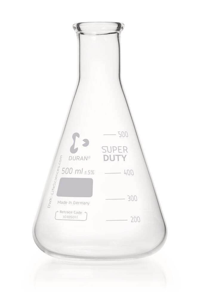 Erlenmeyer flasks DURAN® Super Duty Narrow neck, 500 ml, 10 Piece(s)