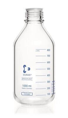Screw top bottle DURAN® pressure plus Clear glass, 1000 ml, 1 Piece