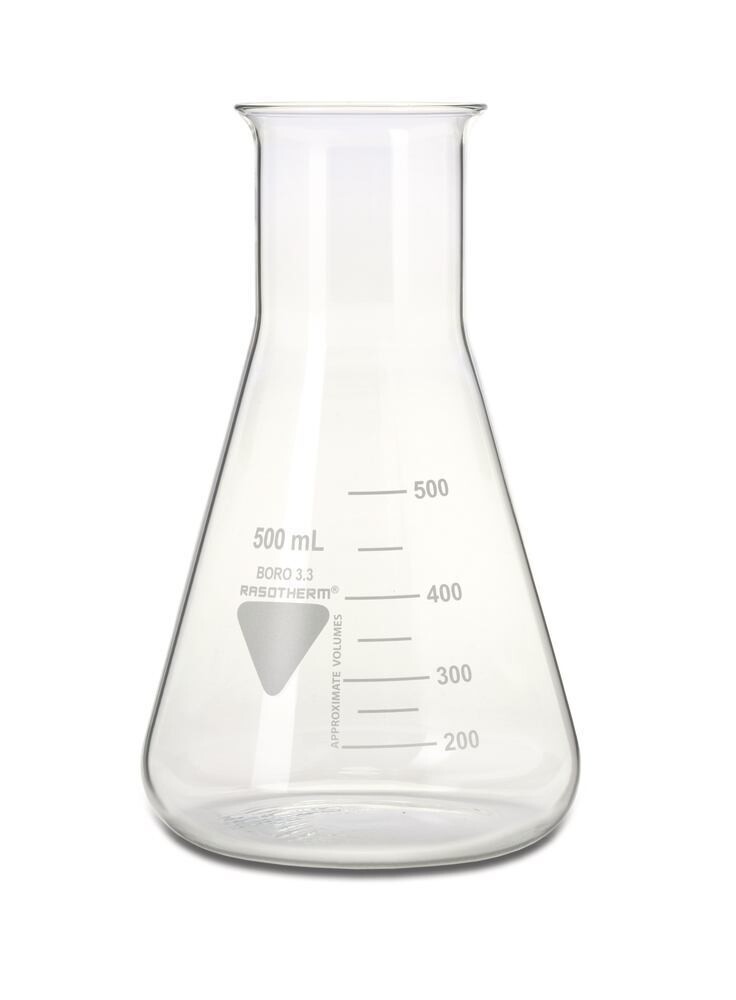 Erlenmeyerkolben RASOTHERM weithals, 500 ml, 10 Stück