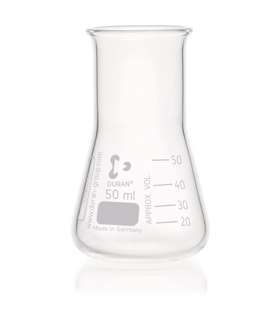 Erlenmeyer flasks DURAN® Wide neck, 50 ml, 10 Piece(s)