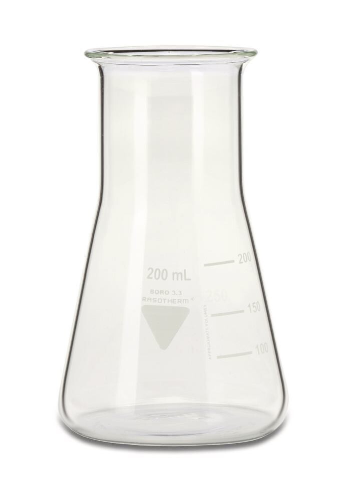 Fioles Erlenmeyer RASOTHERM® Col large, 200 ml, 10 Pièce(s)