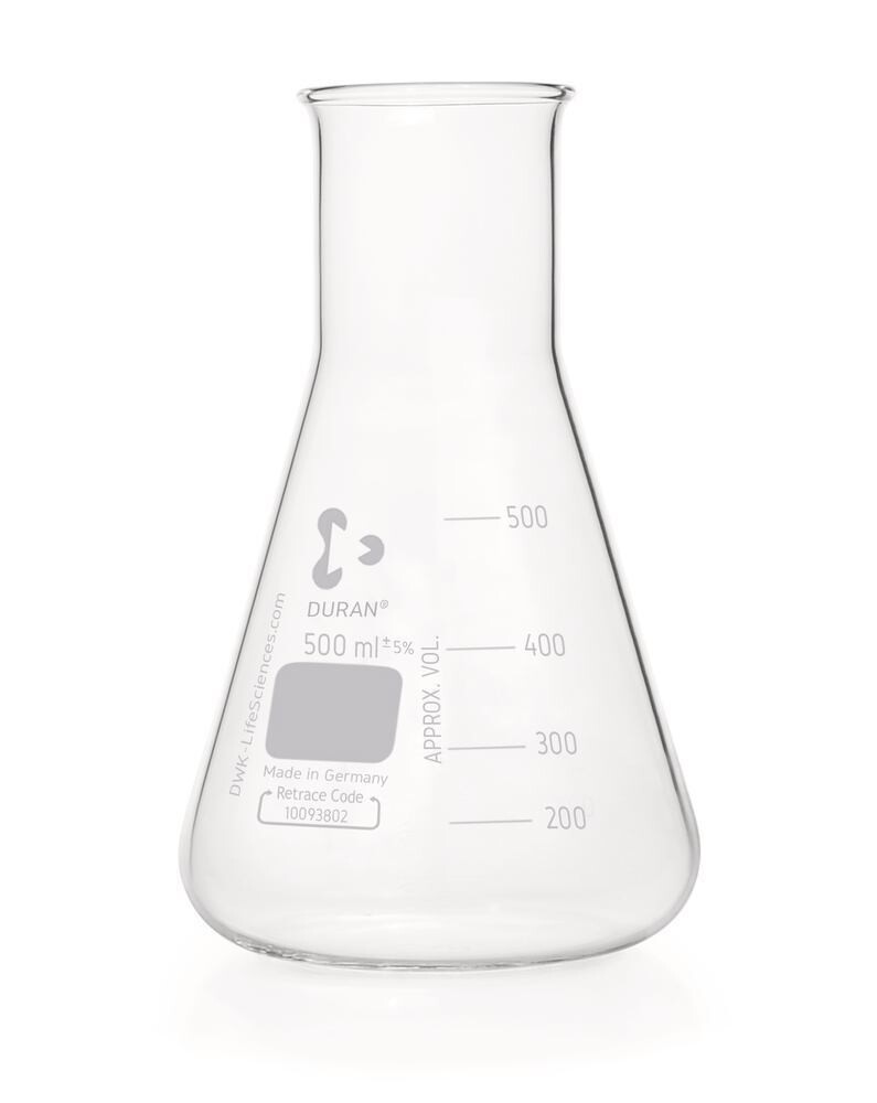 Erlenmeyer flasks DURAN® Wide neck, 500 ml, 10 Piece(s)
