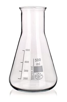 Rotilabo®-Weithals-Erlenmeyerkolben, Borosilikatglas 3.3, mit Teilung, 50 ml, 10 Stück