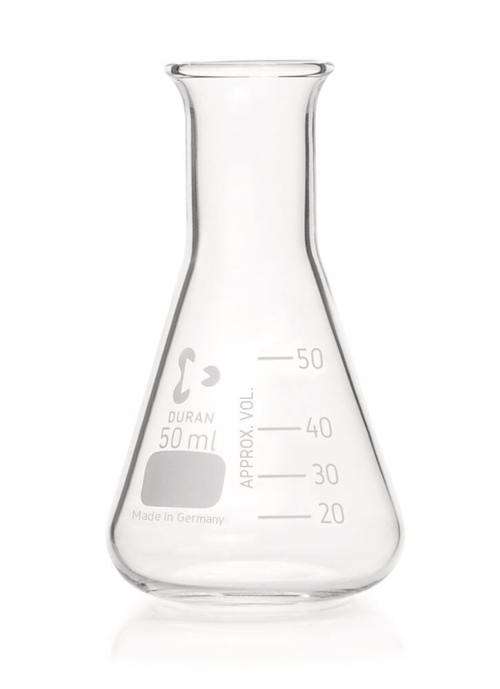Erlenmeyer flasks DURAN® Narrow neck, 50 ml, 10 Piece(s)