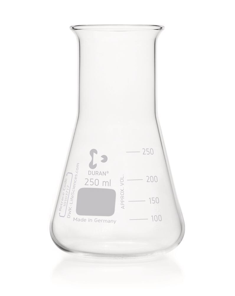 Erlenmeyer flasks DURAN® Wide neck, 250 ml, 10 Piece(s)