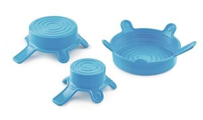 Cover in silicone DURAN® Set S/M/L, ciano, 1 set
