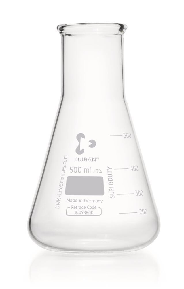 Erlenmeyer flasks DURAN® Super Duty Wide neck, 500 ml, 10 Piece(s)
