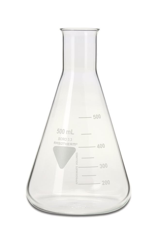 Erlenmeyer flasks RASOTHERM® Narrow neck, 500 ml, 10 Piece(s)