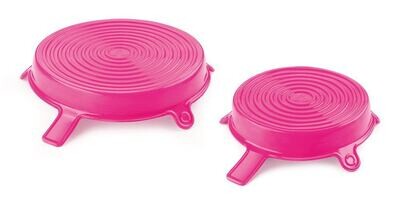 Sillikondeckel-Set DURAN®, XL/XXL, , Farbe pink, Inkl. 2 Größen, Passend für Ø 102-120 mm und Ø 132-147 mm, 1 Set