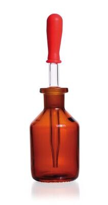 Dropper bottle with pipette Brown glass, 100 ml, 10 Piece(s)