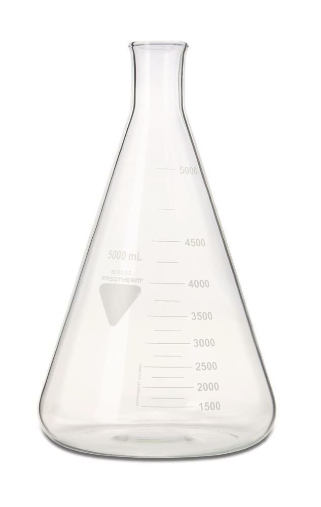 Erlenmeyer flasks RASOTHERM® Narrow neck, 5000 ml, 1 Piece