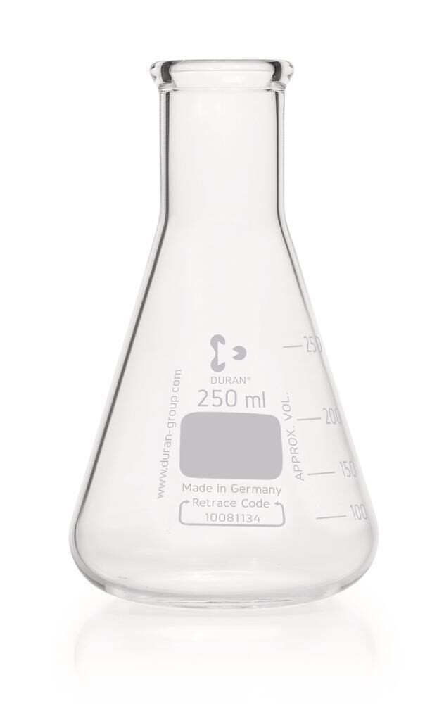 Erlenmeyer flasks DURAN® Super Duty Narrow neck, 250 ml, 10 Piece(s)