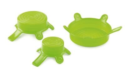 Cover in silicone DURAN® Set S/M/L, verde, 1 set