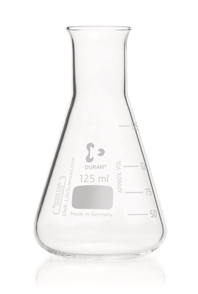 Erlenmeyer flasks DURAN® Narrow neck, 125 ml, 10 Piece(s)