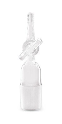 Pièce de transition avec noyau et robinet d&#39;arrêt Tube droit olive, 24/29, 1 pièce