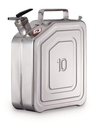 Tanica di sicurezza con rubinetto a chiusura temporizzata per stoccaggio sdraiato, 10 l, 10KZ, 1 pezzo