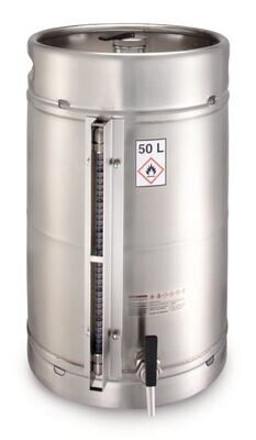 Safety barrel With self-closing stop cock and filling level display, 50 l, 50ZI, 1 Piece
