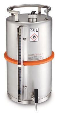 Safety barrel With self-closing stop cock and filling level display, 25 l, 25ZI, 1 Piece