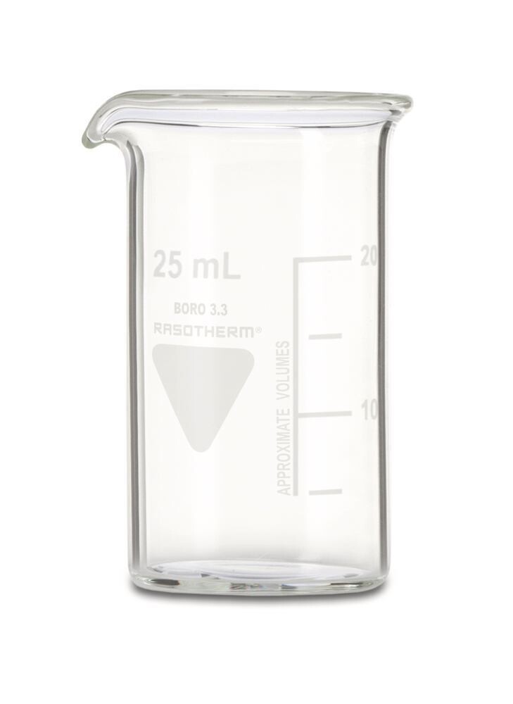 Becherglas RASOTHERM hohe Form, 25 ml, 10 Stück