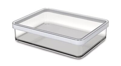 Vierkantdose LOFT, Styrolacrylnitril (SAN), weiß, 1000 ml, L 150 x B 200 x H 48 mm, 1 Stück