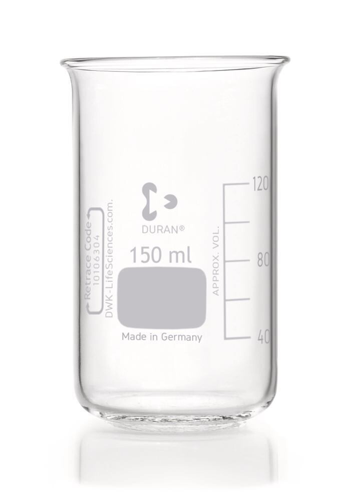 Beaker without spout, 150 ml, 10 Piece(s)