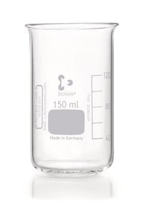 Beaker without spout, 150 ml, 10 Piece(s)