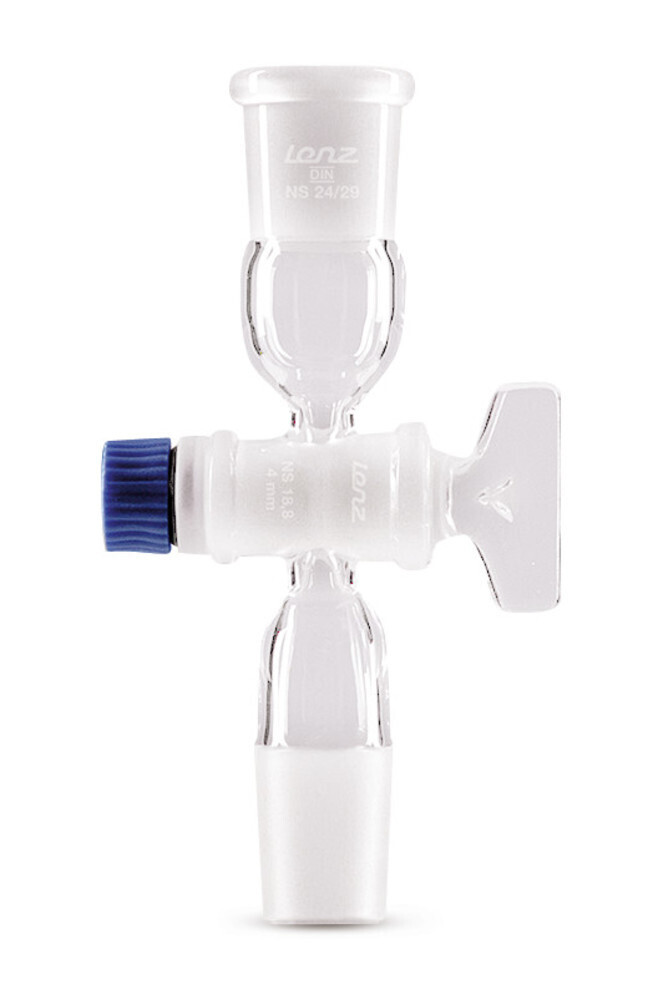 Adapter piece with cock, 14/23, 14/23, 2.5 mm, 1 Piece