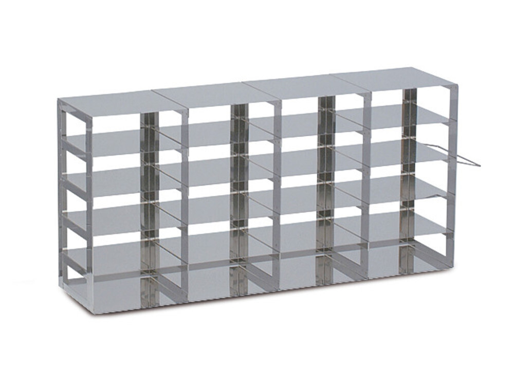Cryogenic rack Aluminium wide (for upright freezers), 4 x 6, Height, 328 mm, 1 Piece