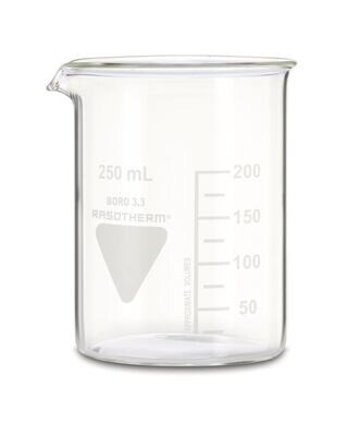 Becherglas RASOTHERM niedrige Form, 250 ml, 10 Stück