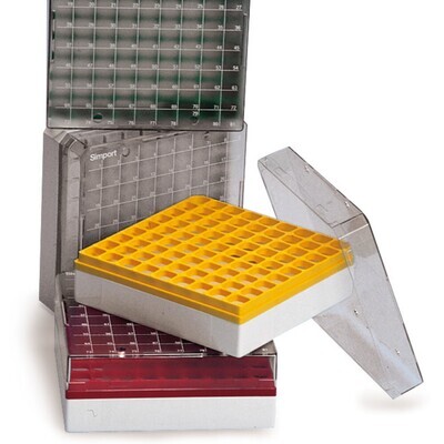 Rotilabo®-Cryobox, PC, grün, f. 3-5 ml, L 133 x B 133 x H 95 mm, 81 Stellplätze, 1 Stück