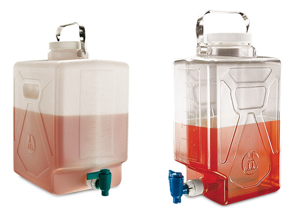 Canisters Type 2320, with stop cock connection, 9 l, 1 Piece