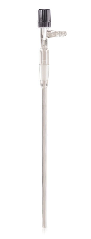 Gas inlet tubes/boiling capillaries Straight tube, with valve stopcock and angled connector (90°), 1 Piece
