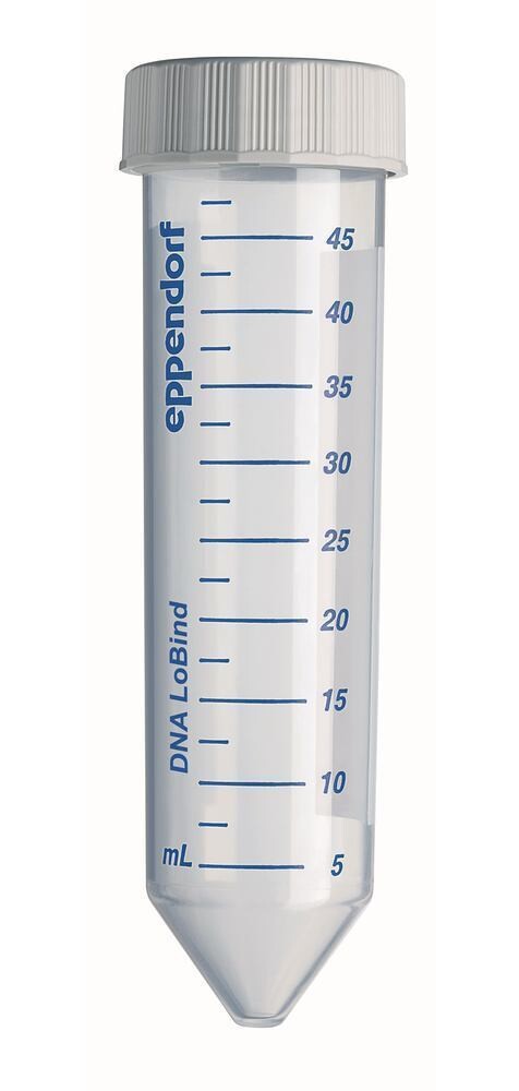 Tubes à centrifuger Eppendorf Conical Tubes® 50 ml Transparent, Non stérile, sachet, DNA LoBind® + PCR clean, 200 pièce(s)