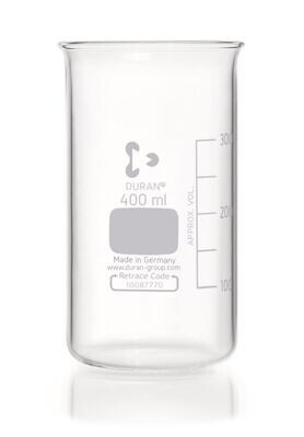 Beaker without spout, 400 ml, 10 Piece(s)