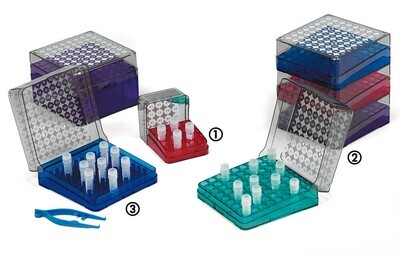Cryogenic box ROTILABO® Hinged lid pin pattern, 1 Piece